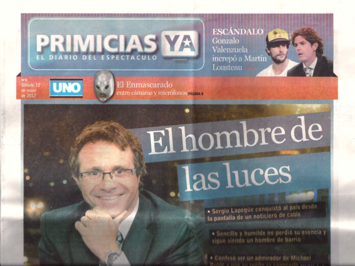 Revista Primicias Sergio Lapegue