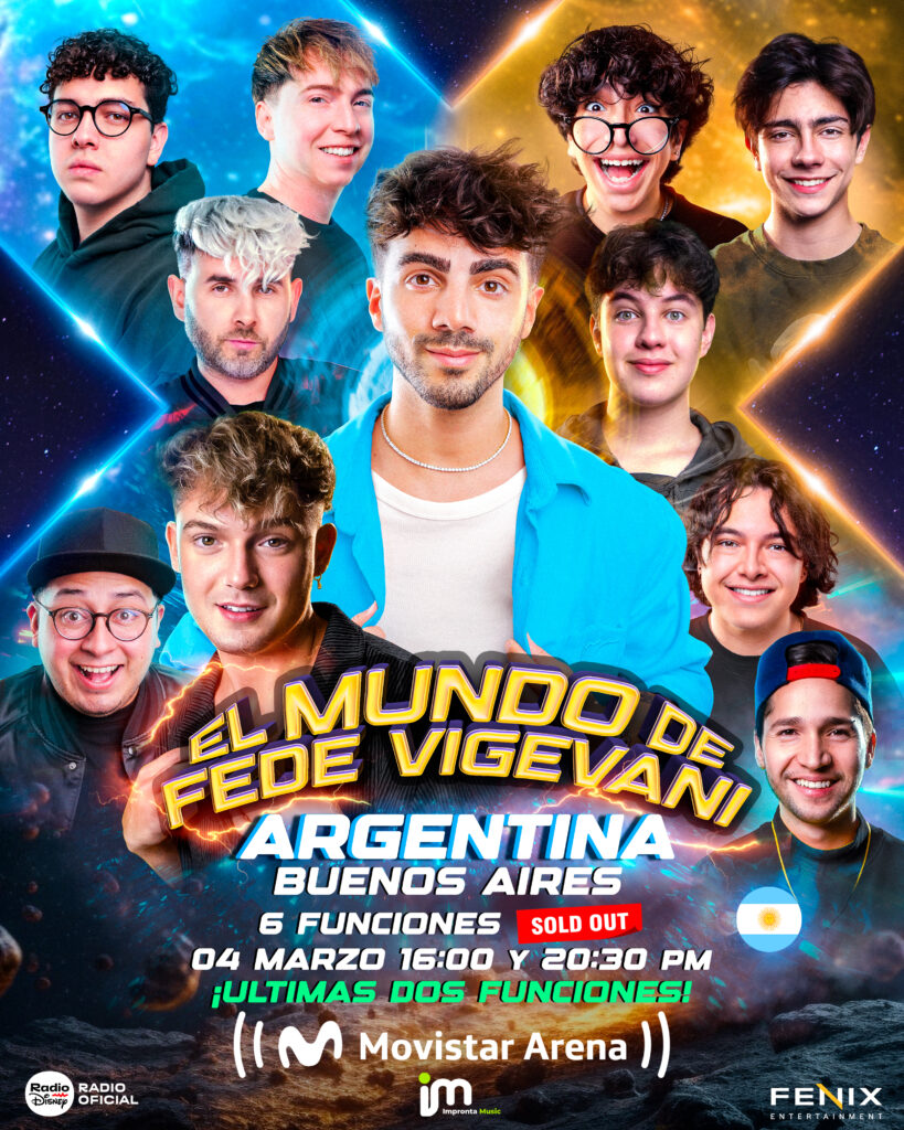 EL MUNDO DE FEDE VIGEVANI VUELVE A ARGENTINA Sergio Lapegue
